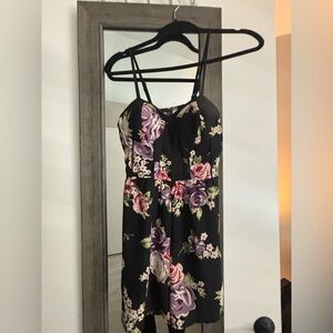 Xhilaration Black Floral Romper